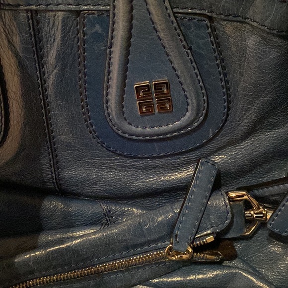 Givency Nightingale blue leather hobo bag - Picture 3 of 6